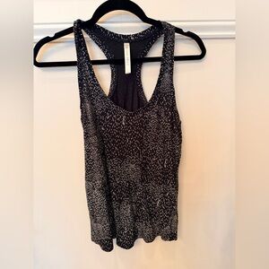 Fabletics Athletic Racerback Tank Top - Black Speckle
